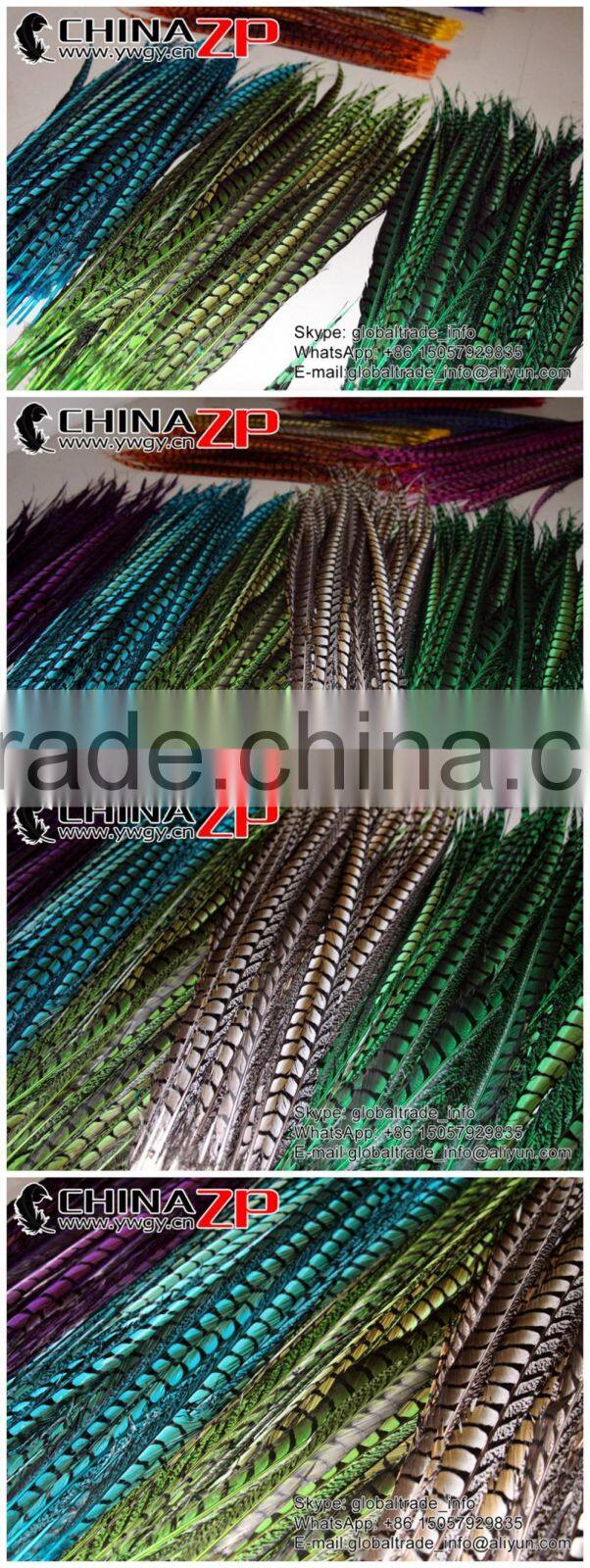 CHINAZP Factory Exporting Wholesale High Quality Dyed Orange Lady Amherst Pheasant Tail Feathers for DIY Decorations