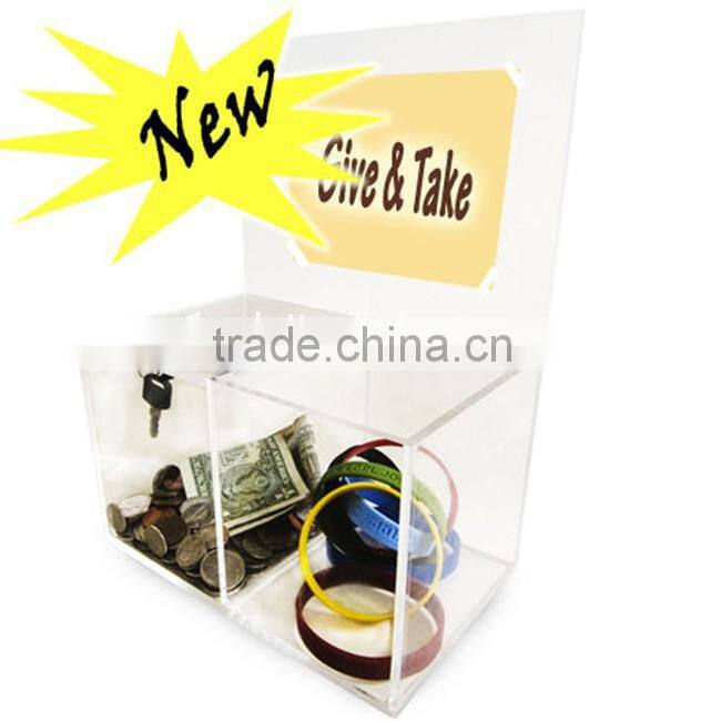 wholesale acrylic donation containers