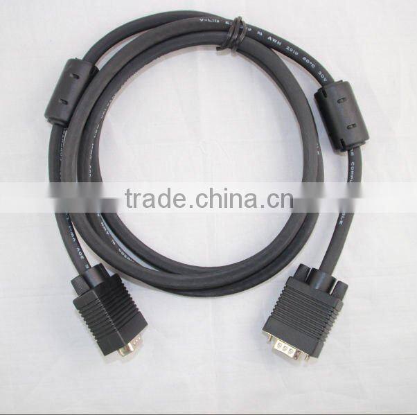 Male to male VGA Cable For Car LCD Monitor PC Projector and HDTV CABLE VGA