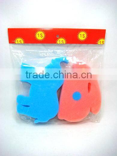 2pcs Soft Animal Shape Bath Sponges