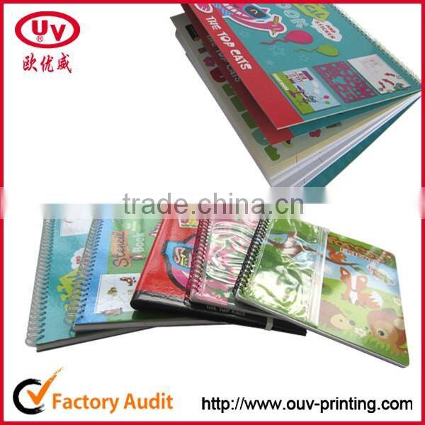 Colorful spiral drawing books for children