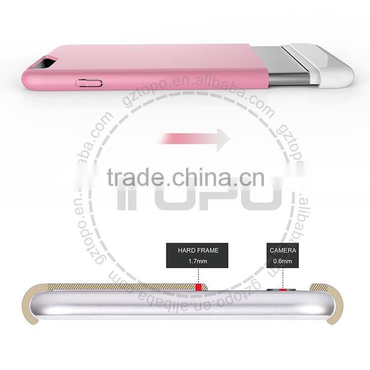 High Quality shell shockproof PC Bumper Frame cell phone dual color back cover skin case for iphone 6 6s plus