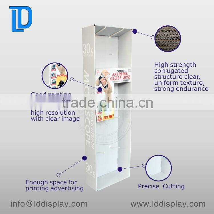 customized design hang tag ,pos paper hangging display with peg hooks