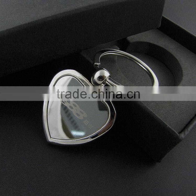 New Design Romantic Heart Keychain 2 Pieces Broken Heart Shaped Keychain For Couples Best Gift