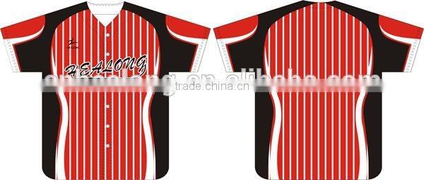 Custom Made Blue White Stripe Baseball Uniforms With Sublimation Printing