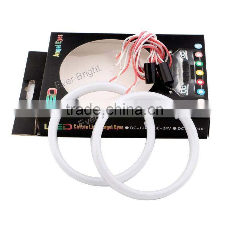 Multi-color milk white ice blue pink80mm,95mm led COB Angel eye Fog Lamp Halo Ring Driving Light 12v led ring light