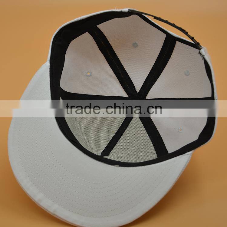3D embroidery flat binn cap,custom snapback hat