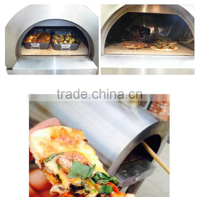 Wood Fired Stainless Steel Pizza Oven-Wood Fired Oven & Cart - Freestanding
