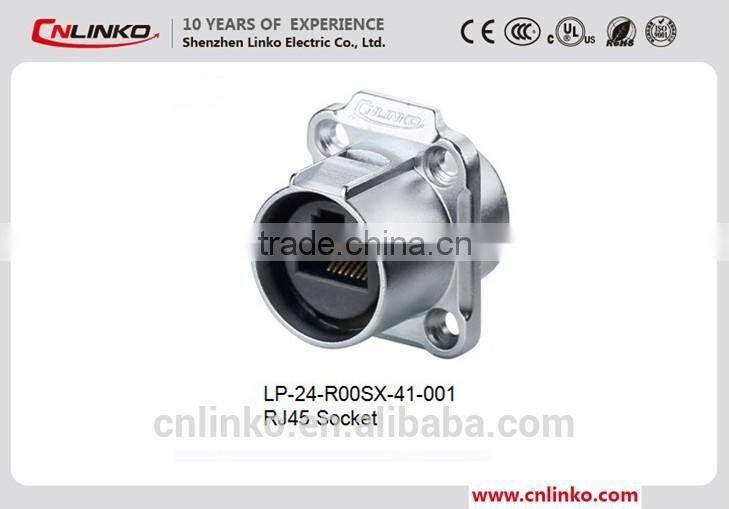 Factory Price Rj45 Ethernet Connector Waterproof Ip67 With Black Shell
