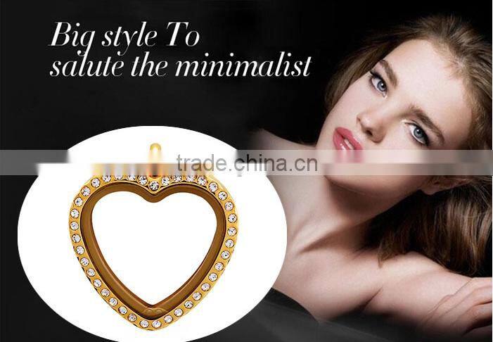 Stainless Steel 316L Jewelry Chain Glass Floating Memory Locket Charms