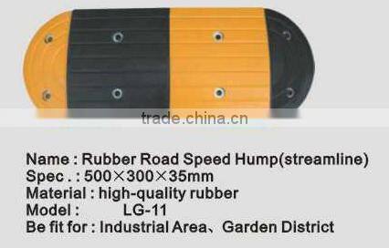 railway black yellow rubber speed ramp