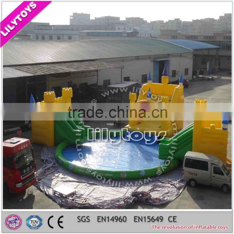 Standard design giant inflatable ground park, inflatable amusment park, water park equipment