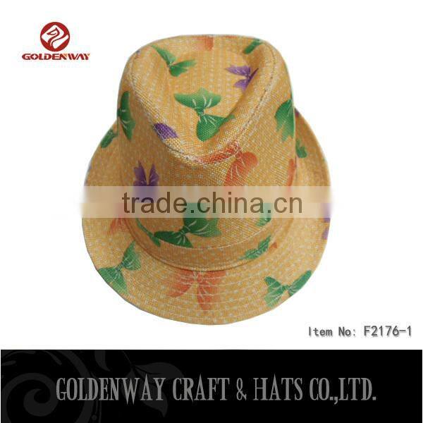Custom made good sales fedora hat for gilrs