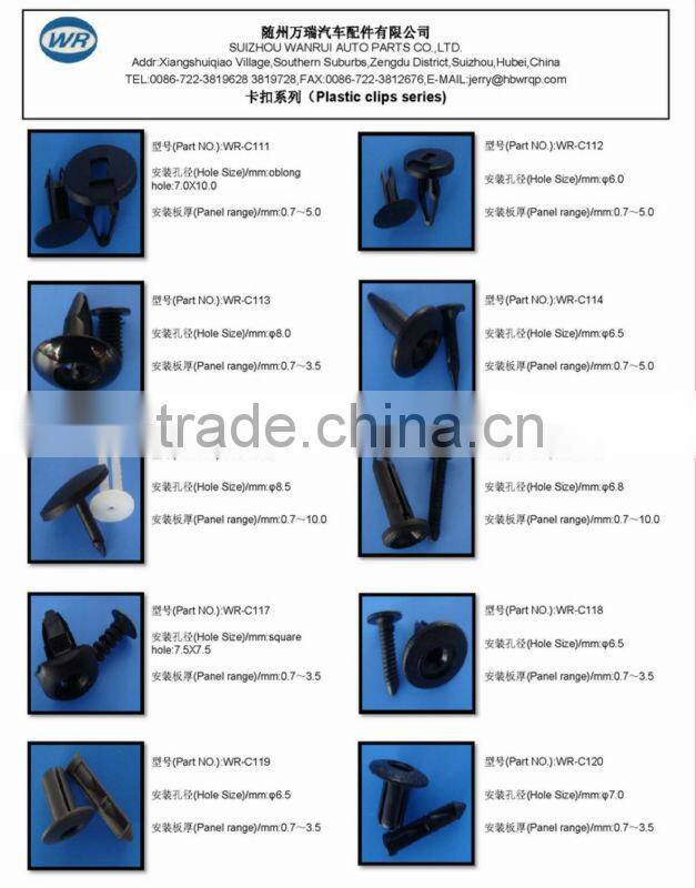 Auto Fastener and plastic rivet