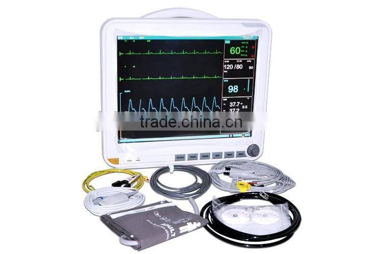 CE&ISO New Manufacture Cheap Professional Medical Large Screen Portable Multi-Parameter Patient Monitor for Hospital Use-Shelly