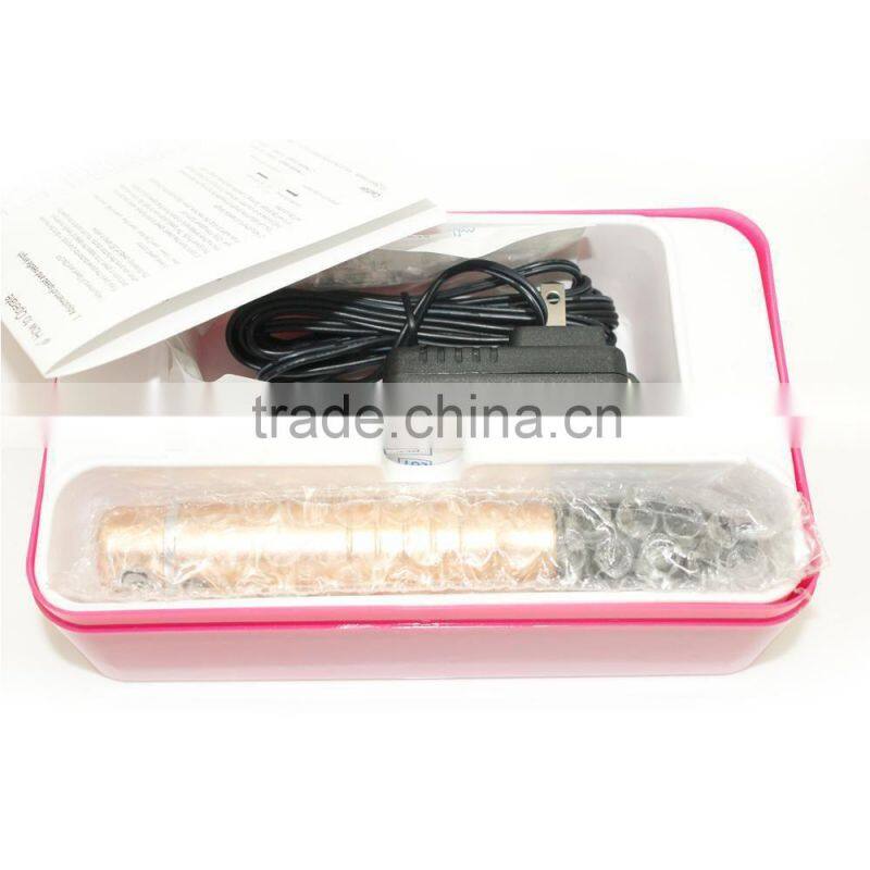 Electric microneedle derma roller pen with flexible needle tip for skin rejuvenation