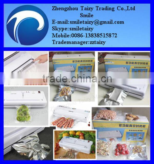 Home using vacuum packing machine to keep fresh