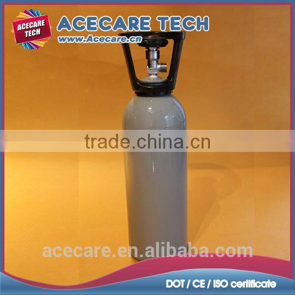 Grey Color, High pressure Aluminum CO2 gas tank, 4L-15MPa CO2 gas cylinder, aluminum tank