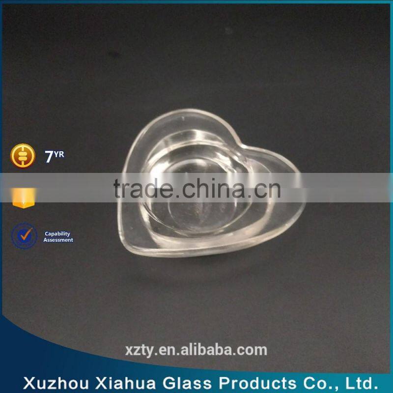 heart shape glass votive candle holder