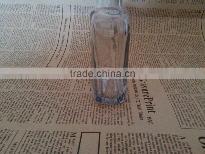 125ml mini flat vodka wine bottle with twist off cap