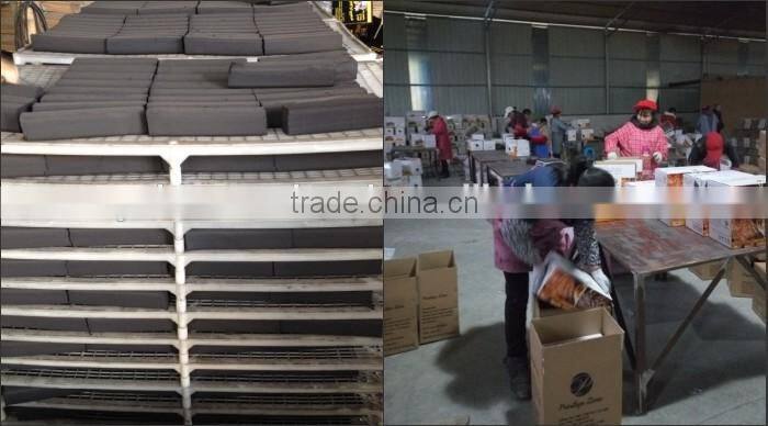 type square 4*4cm oak charcoal long burning time