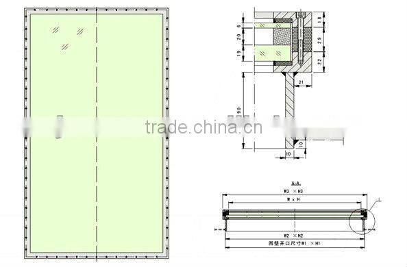 fireproof rectangular window