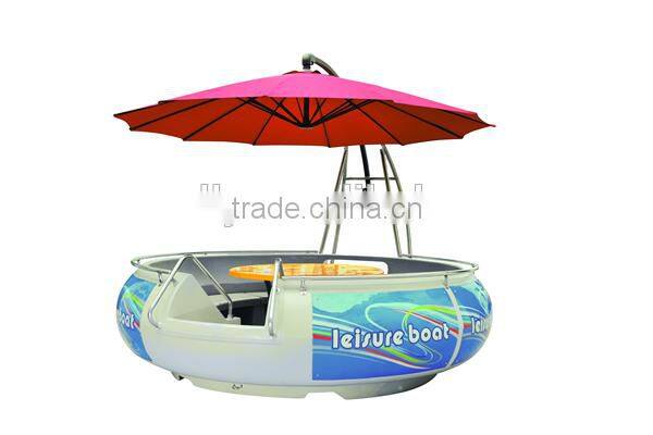 Can hold 10 persons for entertainment BBQ donut boat.leisure bbq boats