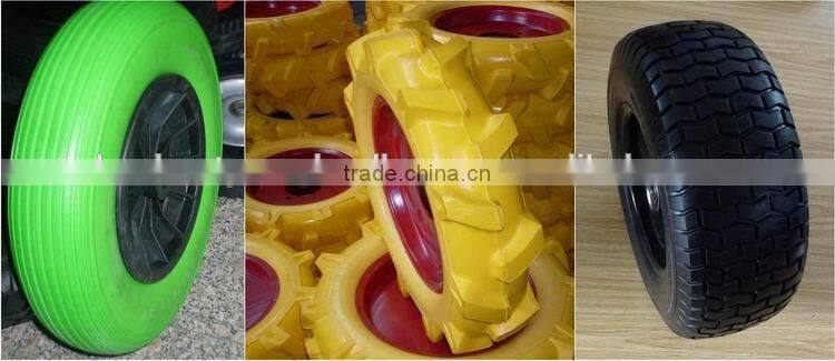 top quality competitive price yellow color flat free 13x4 pu foam tyre 4.00-6