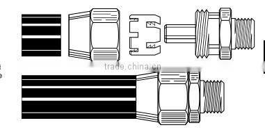 660 Sleeve, D.O.T. Air Brake Fitting For Rubber Tube,brass fitting