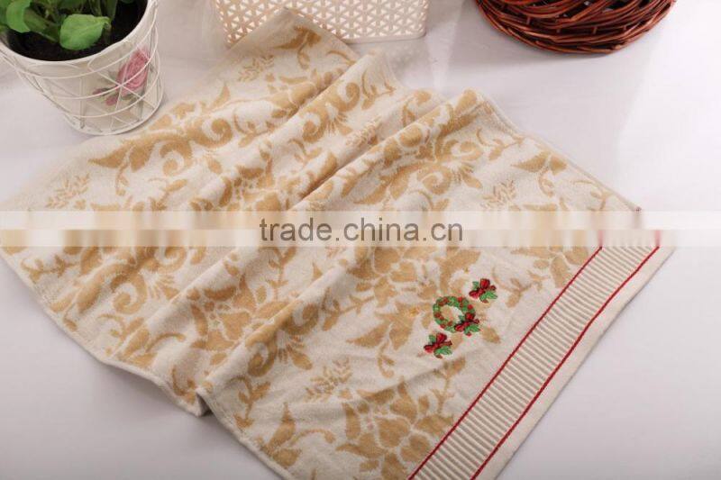 high quality cotton towel bath set with wreath pattern