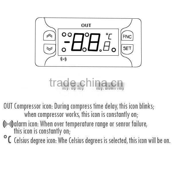 Mini Digital Microcomputer Temperature Controller -50 degree C ~ 99 degree C Range + 2M Wire Length Sensor