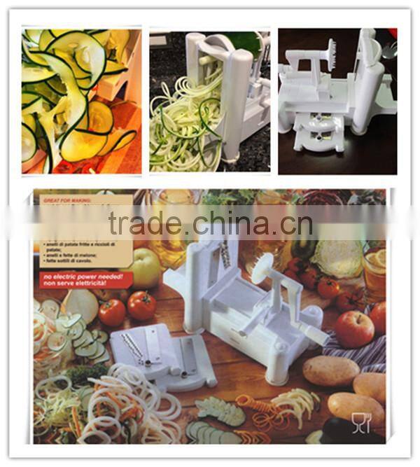 plastic colorful tri blade vegetable slicer