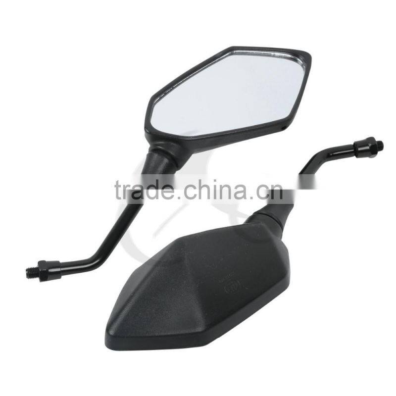 Universal 10mm Left Right Side Black Rear View Mirror For Honda Kawasaki Suzuki