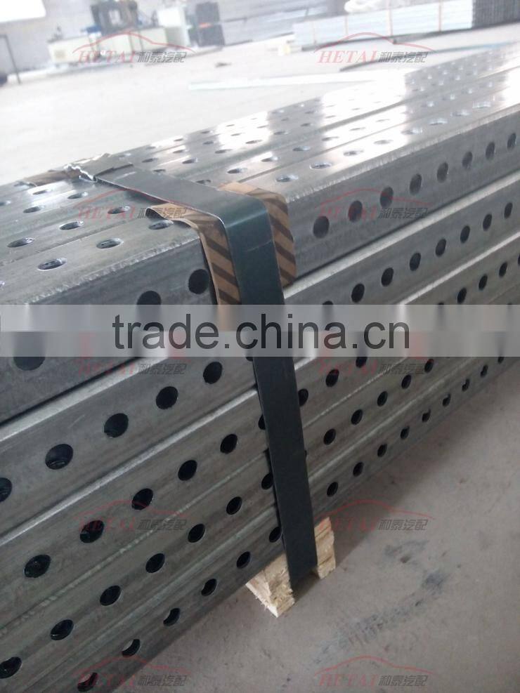 Galvanized square steel road sign post with holes