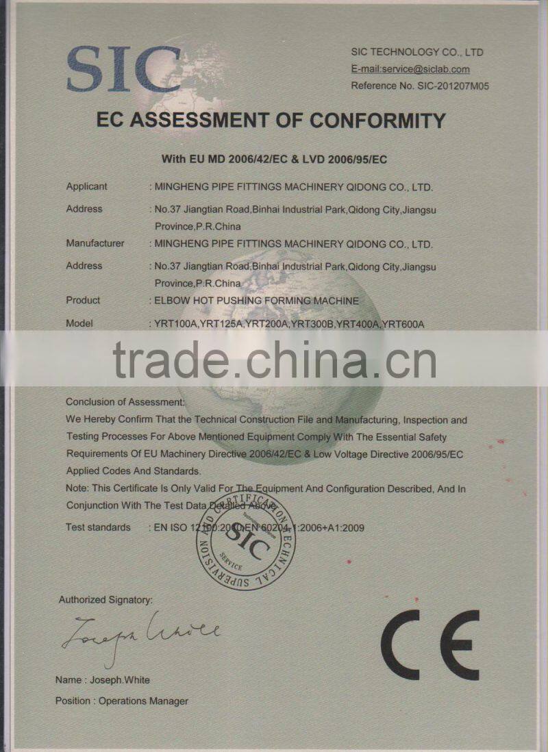 elbow hot forming machine