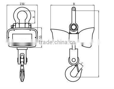 3t LED display large screen board wireless hanging crane scale