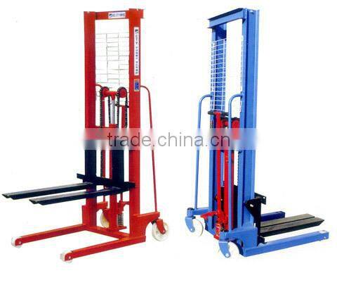 1t 8.5m hand forklift manual pallet stacker jack truck