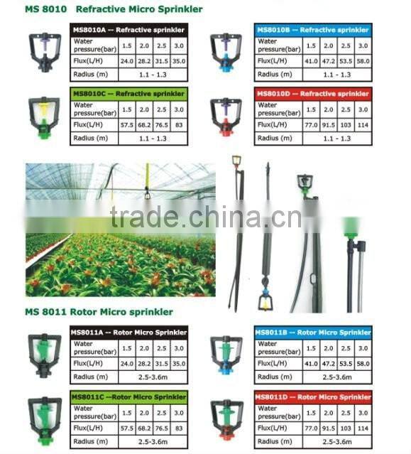 Cheap Mid-range farm irrigation mini butterfly water sprinkler with spike