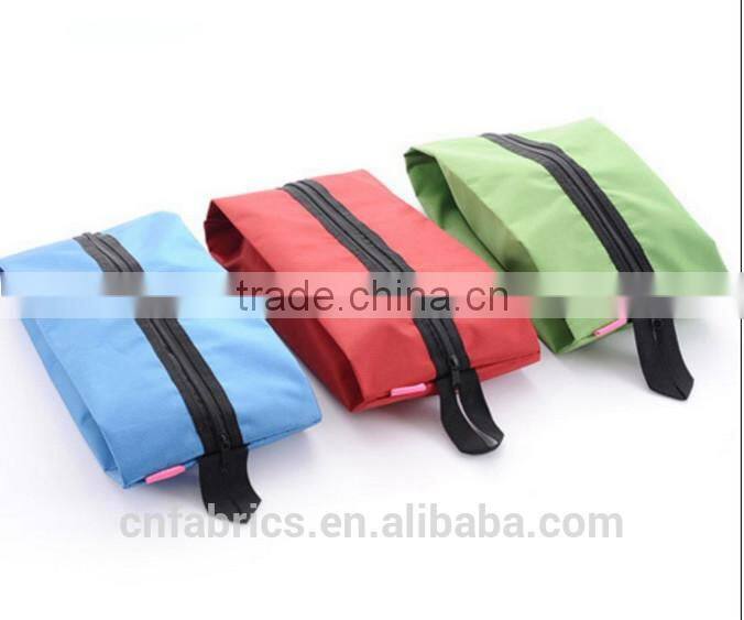 600D polyester shoe bag with zipper