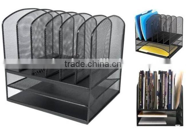 3-Tier Counter-Top Metal Office Mesh Desk Organizer