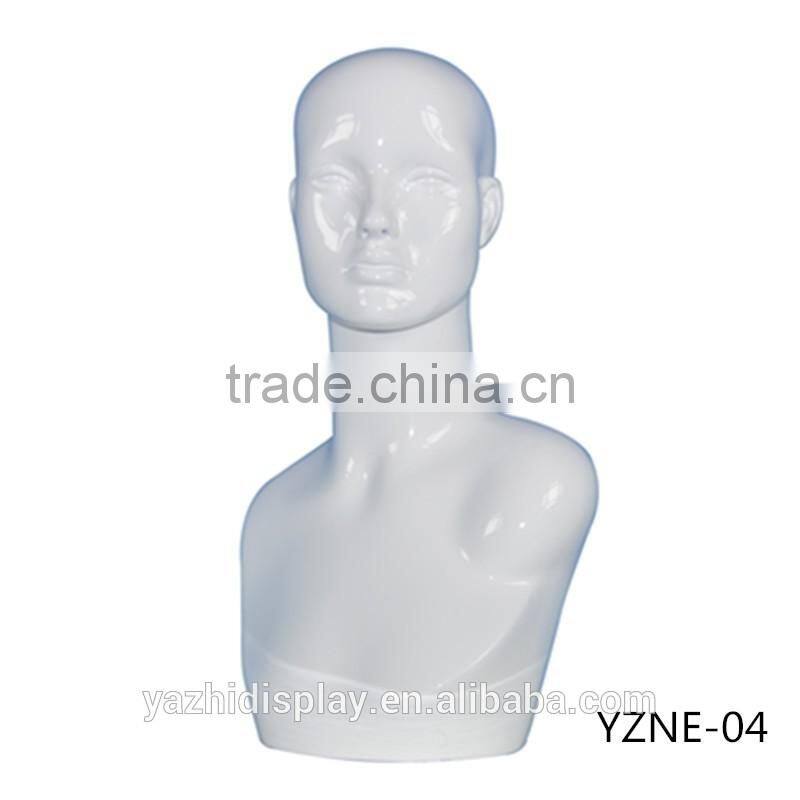 wholdesale realistic female head mannequin for wig and hat display