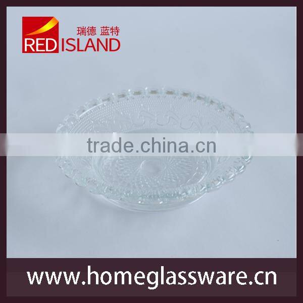 2015 New designed cheap wholesale clear glass plates