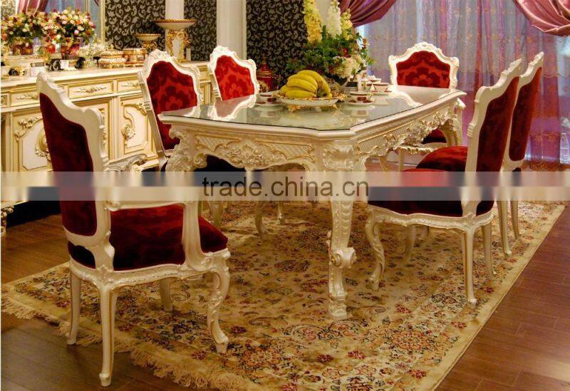 Luxury Antique Golden Living Room 4-door Display Cabinet/ French Style Classic Wooden Carving Wine Cabinet, Vitrine, Showcase