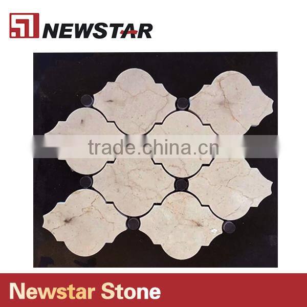 Newstar Crema Marfil Natural Marble Bathroom Wall Tile Spanish Lantern Mosaic