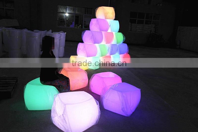 light furniture cube led/PE 16 colors led cube