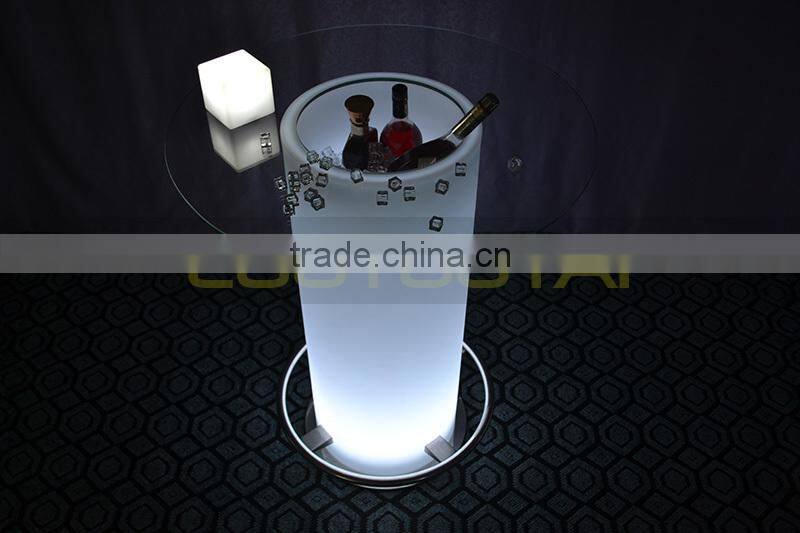 led cocktail table/RGBW color change remote control led tea/coffee table