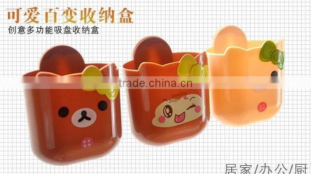 3021 cartoon function plastic pen holder wholesale with suction cups