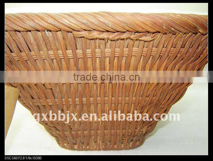 Rectangle awn woven iron frame storage mini fruit basket