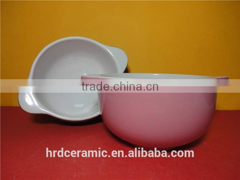 Stocked salad bowl fruit bowl in 17*13*8CM size ceramic bowl