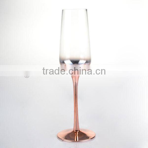 high quality cooper charger wine glasses set for dinner